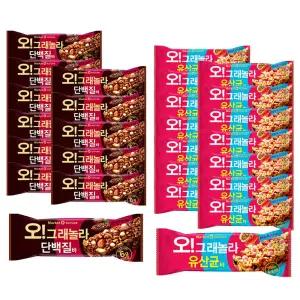 마켓오네이처 오 그래놀라 단백질바, 40g, 12개 + 유산균바, 35g, 15개