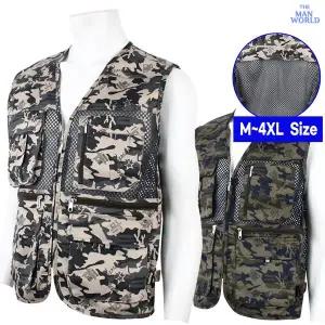 [아웃도어스/더맨월드]DH-A카모망사조끼_(여름)