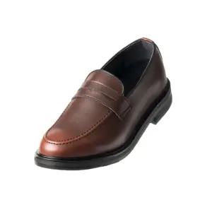 천연소가죽 브라운 키높이 페니로퍼 게릭 5cm