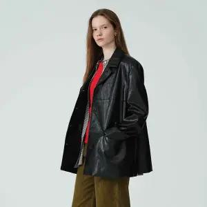 [롯데백화점]온앤온 오픈 카라 레더 자켓 NEL5XJ211_10