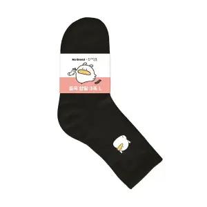 노브랜드 오리덕후 중목양말 3족 L (색상랜덤)