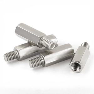 10개입 M2.5 M3 M4 304 스테인리스 스틸 육각 스탠드오프 수컷-암컷 랙 보드 스터드 컬럼 간격 나사 볼트