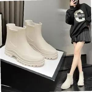 여성 데일리 패션 키높이 미들 가을 레인부츠