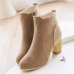 빅사이즈포함 TP577844 여성 통굽 앵클부츠첼시부츠 미들부츠
