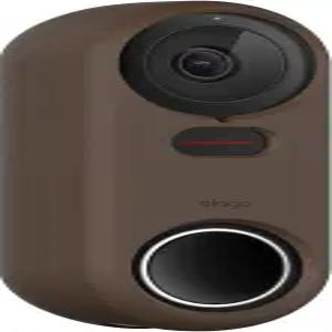 구글 네스트 헬로 초인종 커버용 엘라고 실리콘 케이스 디자인 (유선) [다크 브라운] - 완벽한 보호 야간