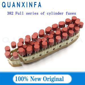 20PCS 382 원통형 퓨즈 500MA T0.5A T1A T2A T3.15A T4A T6.3A T8A 250V 느린 오류