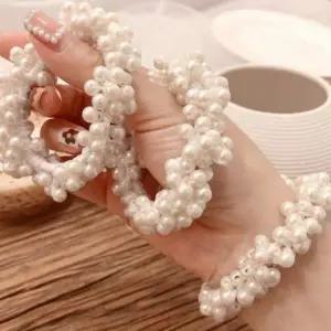 [골드스마일]머리 고무줄 두꺼운 예쁜 진주 머리끈 헤어끈 여자