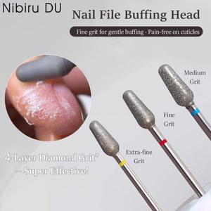 다이아몬드 샌드 네일 파일 드릴 큐티클 광택 비트 그라인딩 헤드 전동 매니큐어 클린 도구