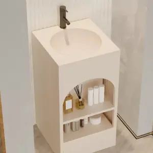 레트로 욕실 미니세면대 하부장 화장실 세면대 탑볼
