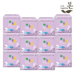 유기농 순면 유기농본 생리대 오씨본 입는 오버나이트 대형 8P 12팩