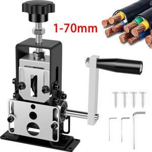 1-70mm 와이어 스트리퍼 수동 도구 휴대용 전기 드릴 구동 구리 스크랩 필러 핸드 크랭크 지원 사용