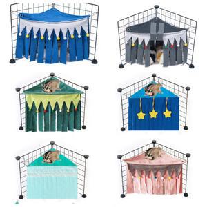 햄스터케이지 태슬 스트립 반려동물 텐트 은신처 은신처 기니피그 햄스터 고슴도치 해먹 커튼 작은 반려동물 침대 걸이식 코너 네스트 매트 하우스