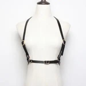여성용 가죽 스트랩 바디벨트 하네스 의상 액세서리