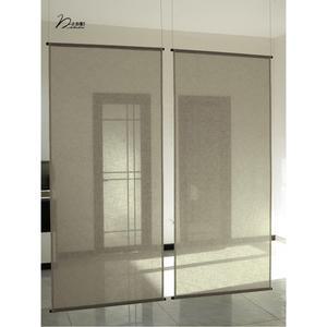 식 모시 커튼 조각보 주방 흰색 가림막천 칸막이 현관 가림막 중문 문발 롤스크린