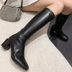 [굿쇼핑몰]3컬러 슬림핏 키높이 기모 스판 킬부츠 롱부츠 6cm