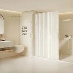 무타공 욕실 파티션 가림막 화장실 샤워부스 건식 프레임 접이식 욕조