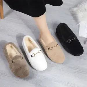 겨울로퍼 털신발 털로퍼 여성방안화P1 기모부츠 기모안감부츠 여성부츠 겨울부츠 5cm굽