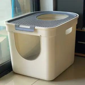 고양이 화장실 펜스 가림막 투명 강아지 사막화방지 30x45x30cm