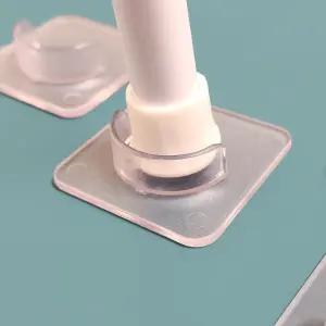 커튼링 커튼봉 브라켓 무타공 접착식 후크 걸이 투명 창문틀 천장 고정 거치대