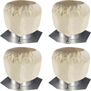 터빈 루프 통풍구 커버 노파워 - 하우스 후드 실드 캔버스 20인치 x 4Pc