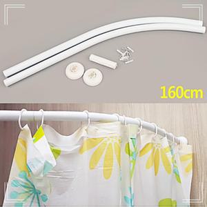 [2개구성] 160cm 샤워봉 곡선 커브형 샤워 샤워부스봉 목욕 커튼봉 ARW3A8946