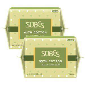 [체험 특-가] 슈베스 위드코튼 유기농 순면커버 생리대 2팩 / 중형 대형 오버바이트 팬