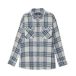 공용)  체크셔츠 (오버핏)_AM1WWH242-GR