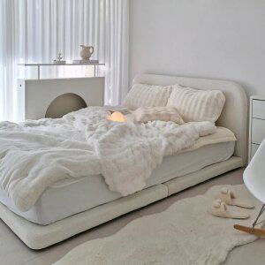 [2월 5% 최종판매가 167,810] 휴도 마음의 선유 저상형 코모도 패브릭 침대 프레임 (S