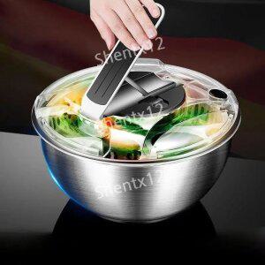 플라스틱 전기 채소 탈수기 가정용 대용량 샐러드 세척기
