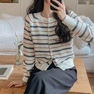 [데일리/산뜻] 단가라 라운드 니트 가디건