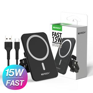 스피디 맥세이프 360 차량용 핸드폰 거치대 휴대폰 고속 무선 충전기 송풍구형 15W C타