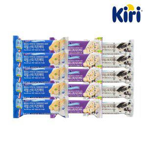 끼리 리얼스틱 치즈케익 30g 3종 15개 (플레인5+블루베리5+쿠키앤크림5)
