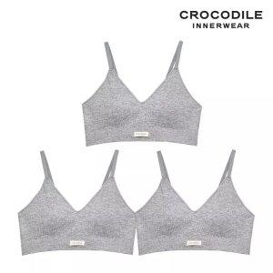 [크로커다일] 에브리핏 소프트 브라렛3종 멜란지그레이 CDWBR5O21_3