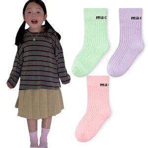 파스텔 아동 양말 3족세트