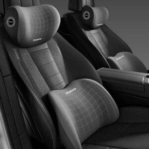 차량용 목쿠션 허리쿠션 블랙 그레이 부드러운 메모리폼 시트 정전기 방지