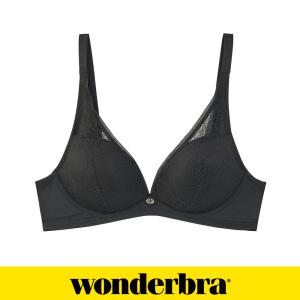 [Wonderbra]원더브라 노와이어 클래식 레이스 브라 블랙
