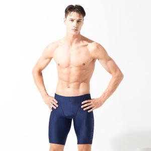 베이직엘르 남성인 네이비 5부 사각 골지 실내수영복 BEZ-X401N