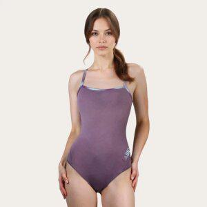 베이직엘르 여성 삼각 더블 X백 로고 실내수영복 BEF-Z104P