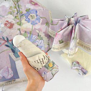 플라워패턴 초경량 양우산 자외선차단 접이식 휴대용 미니 암막양산