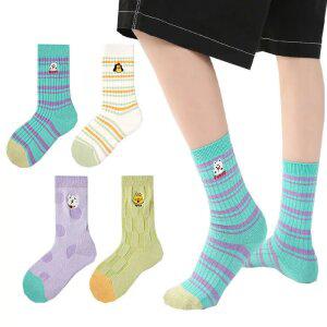 멍멍이 아동중목양말 4족 세트(Z0013)