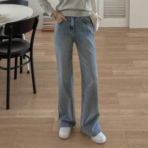 [시크릿라벨] 난스판와이드부츠컷데님팬츠