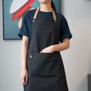 반디 프리미엄 베이직 캔버스 방수 앞치마 사이즈업 A802 카페 앞치마
