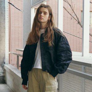 여성 MA-1 나일론 플라이트 숏 재킷 (MIMAA6052)