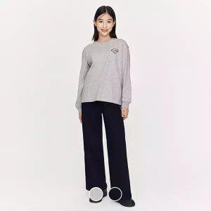 [지오다노주니어] 03415902 여아 언브러시드 테리 와이드 팬츠