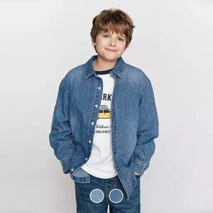 [지오다노주니어] 03046502 코튼 데님 긴팔 셔츠