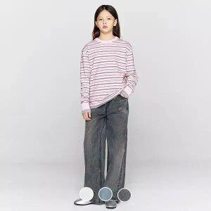 [지오다노주니어] 03116511 코튼스판 밴딩 와이드 데님 팬츠