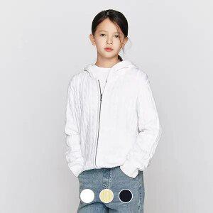 [지오다노주니어] 03356502 여아 코튼 케이블 후드 가디건