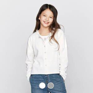 [지오다노주니어] 03356501 여아 코튼 크루넥 가디건