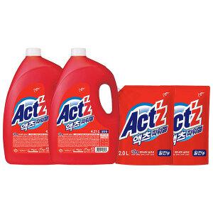 액츠 파워젤 일반 용기, 4.21L, 2개 + 리필, 2L, 2개