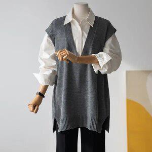 (안나앤플러스) 데드 브이넥 베스트[베스트DCT21] 빅사이즈